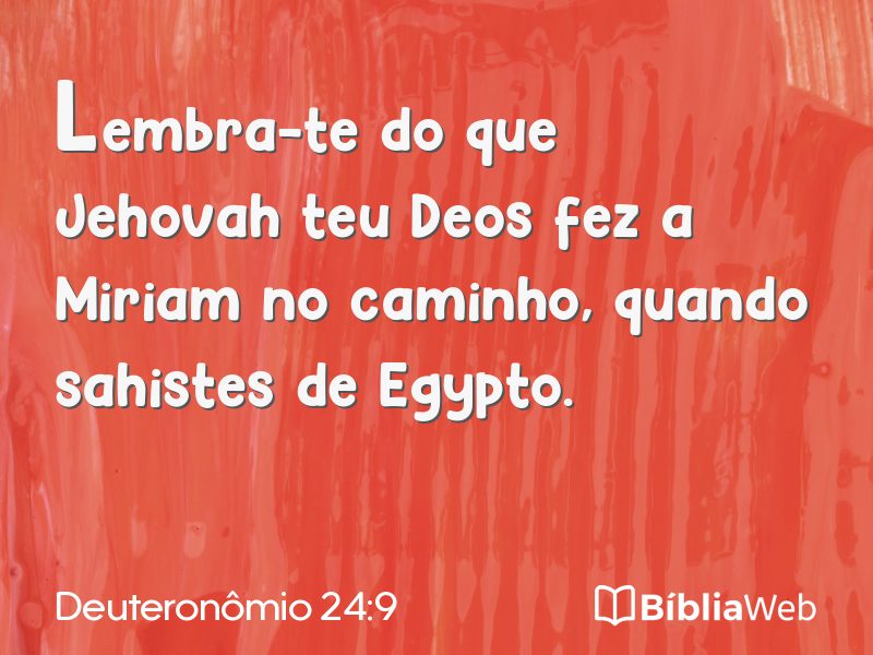 Deuteronômio 24:9 em imagem para compartilhar