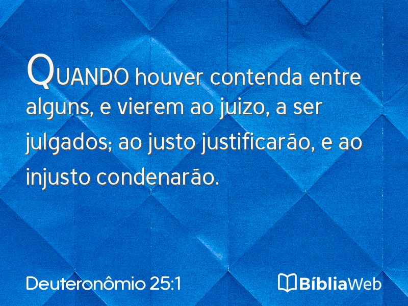 Deuteronômio 25:1 em imagem para compartilhar