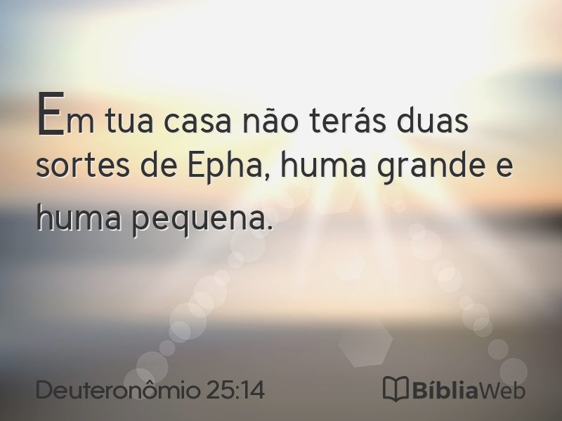 Deuteronômio 25:14 em imagem para compartilhar