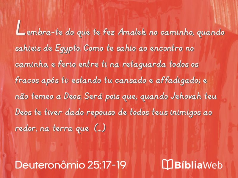 Deuteronômio 25:17-19 em imagem para compartilhar