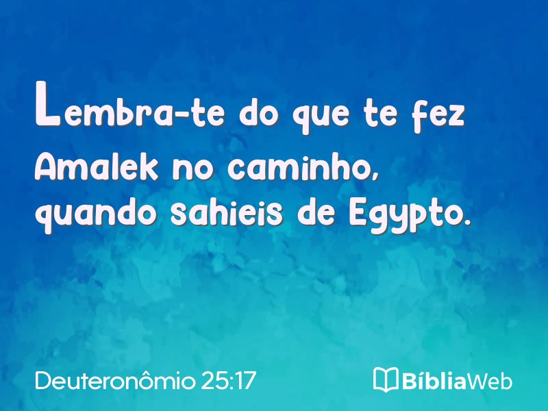 Deuteronômio 25:17 em imagem para compartilhar