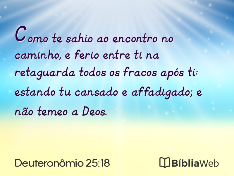 Deuteronômio 25:18 em imagem para compartilhar