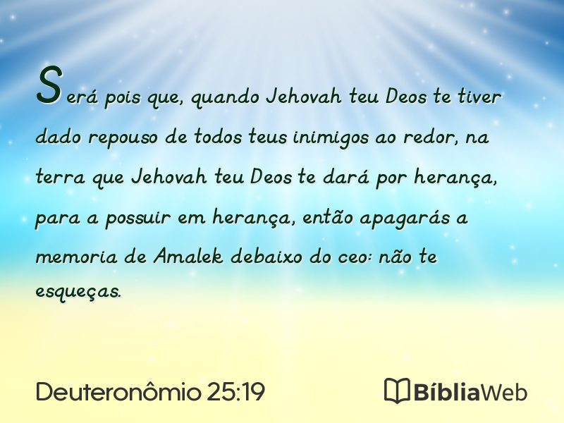 Deuteronômio 25:19 em imagem para compartilhar
