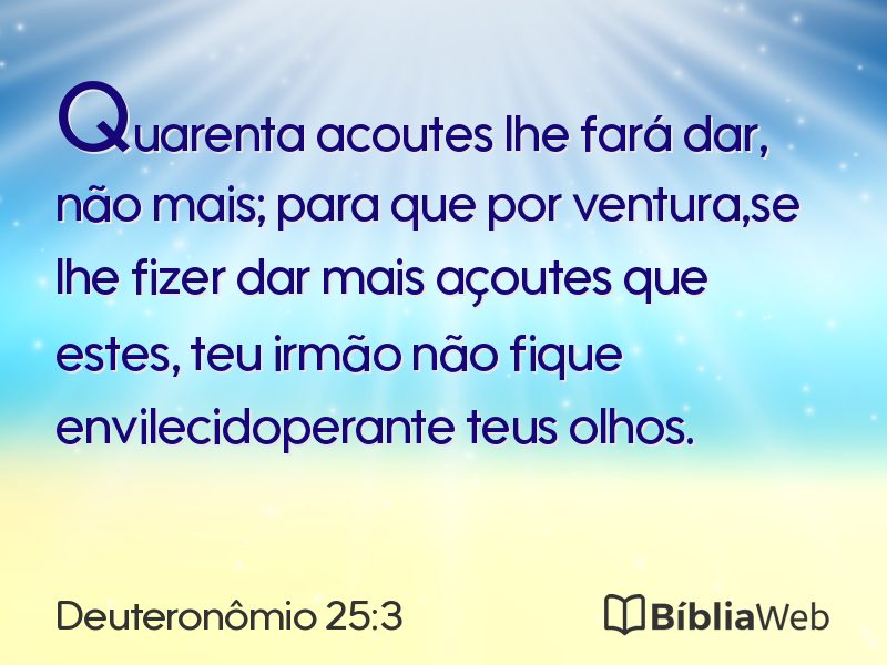 Deuteronômio 25:3 em imagem para compartilhar
