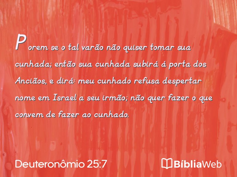 Deuteronômio 25:7 em imagem para compartilhar