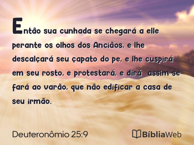 Deuteronômio 25:9 em imagem para compartilhar