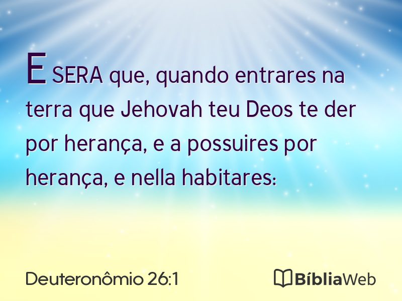 Deuteronômio 26:1 em imagem para compartilhar