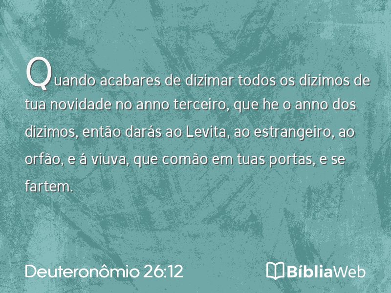 Deuteronômio 26:12 em imagem para compartilhar