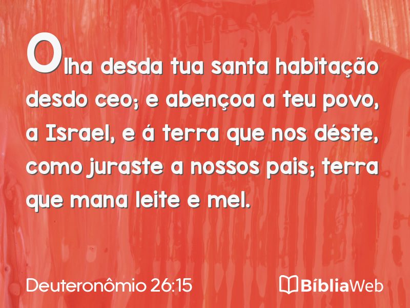 Deuteronômio 26:15 em imagem para compartilhar