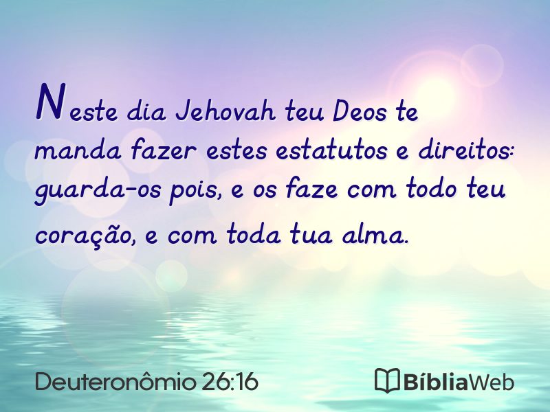 Deuteronômio 26:16 em imagem para compartilhar