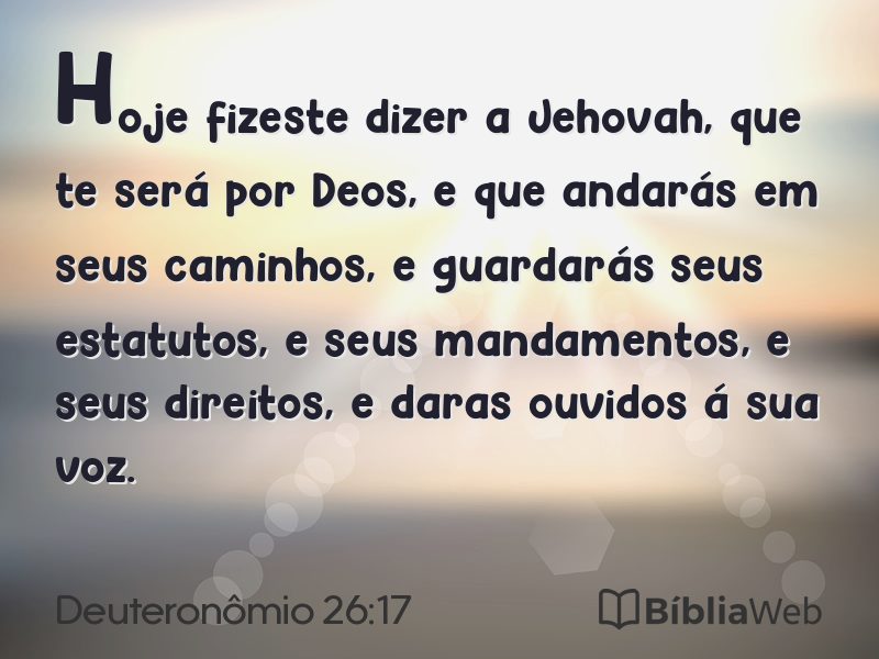 Deuteronômio 26:17 em imagem para compartilhar