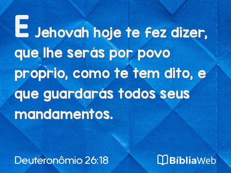 Deuteronômio 26:18 em imagem para compartilhar