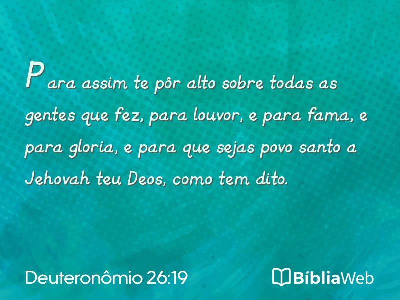 Deuteronômio 26:19 em imagem para compartilhar
