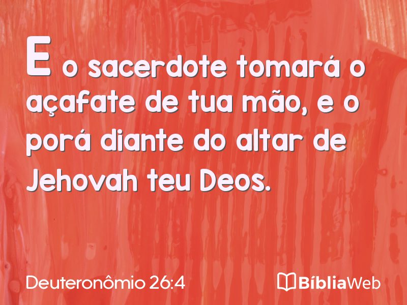 Deuteronômio 26:4 em imagem para compartilhar