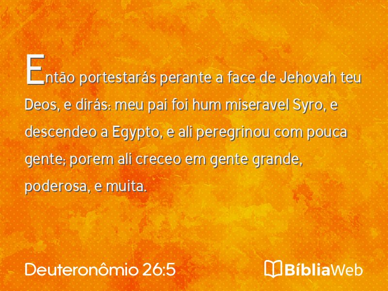 Deuteronômio 26:5 em imagem para compartilhar