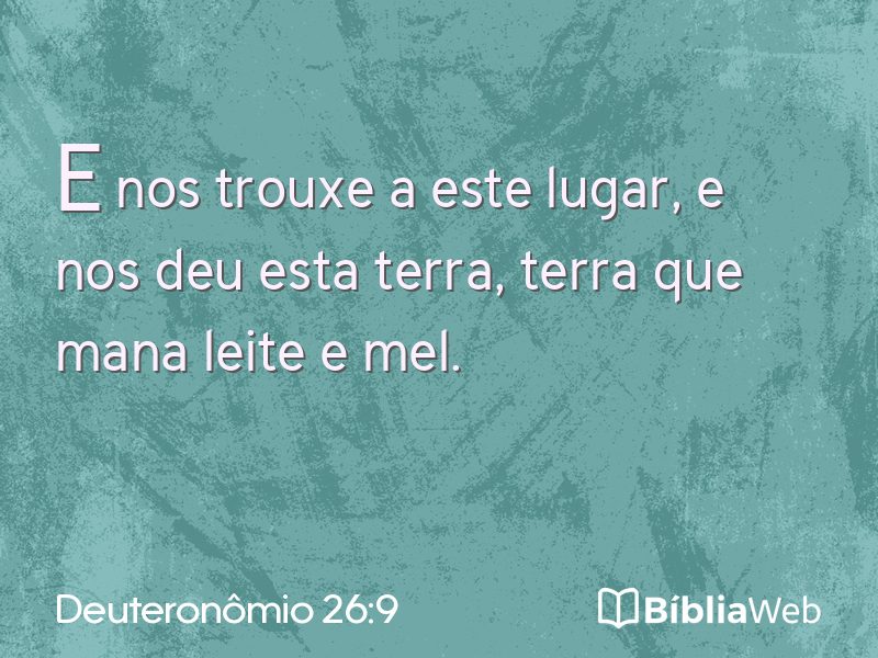 Deuteronômio 26:9 em imagem para compartilhar