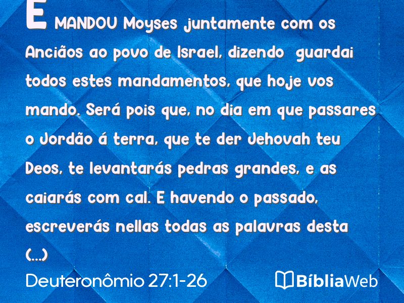 Deuteronômio 27:1-26 em imagem para compartilhar