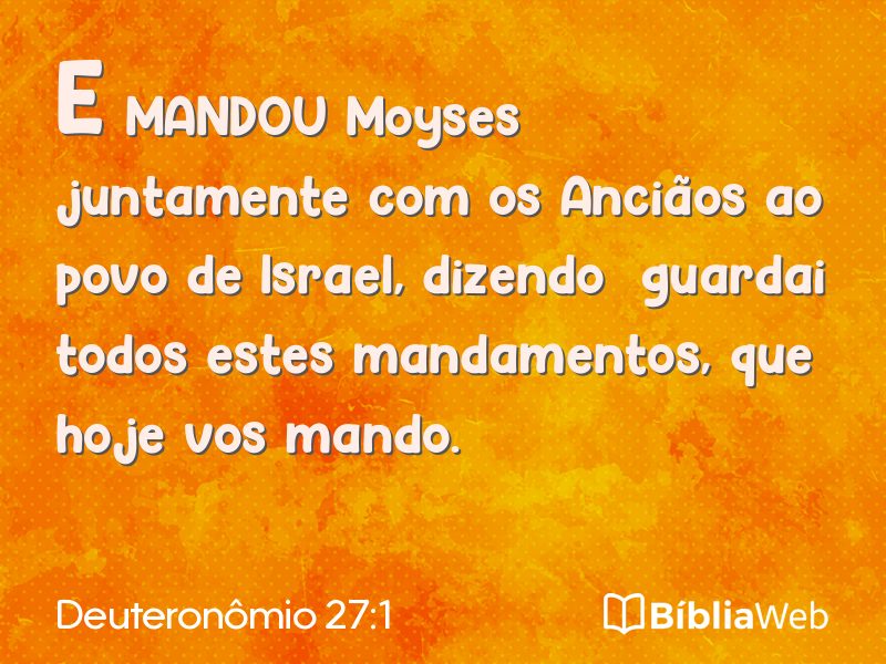 Deuteronômio 27:1 em imagem para compartilhar