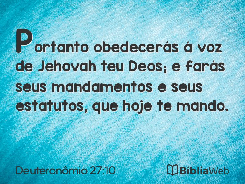 Deuteronômio 27:10 em imagem para compartilhar