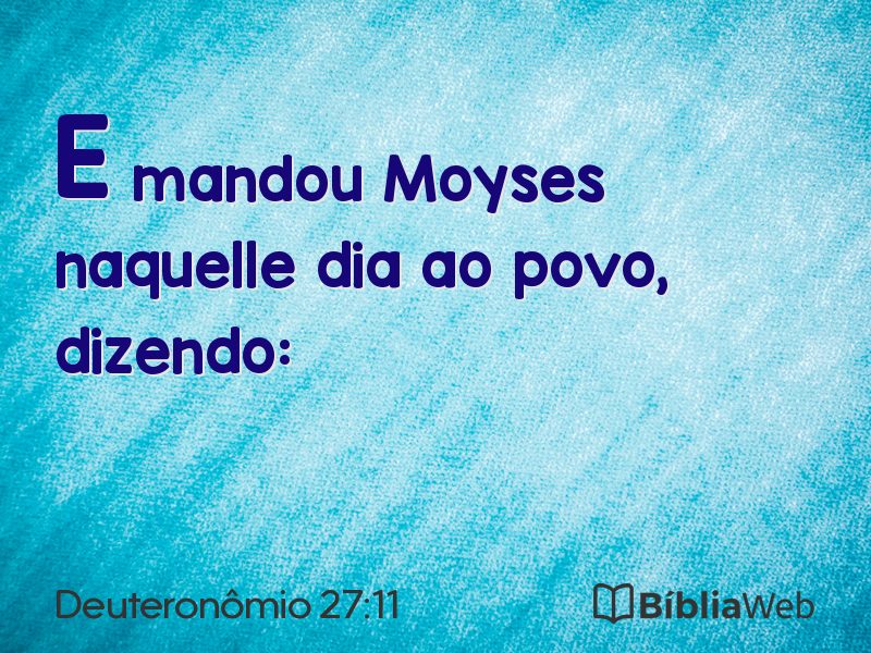Deuteronômio 27:11 em imagem para compartilhar