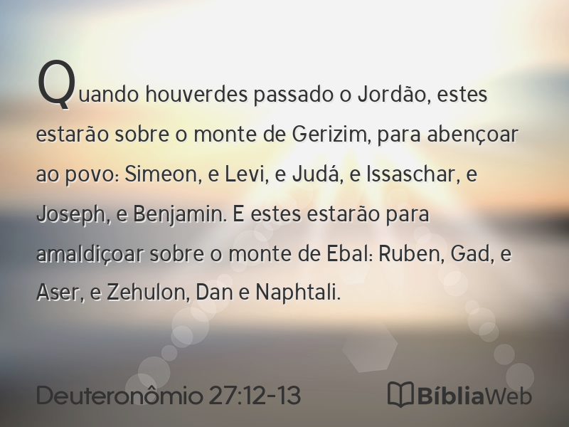 Deuteronômio 27:12-13 em imagem para compartilhar
