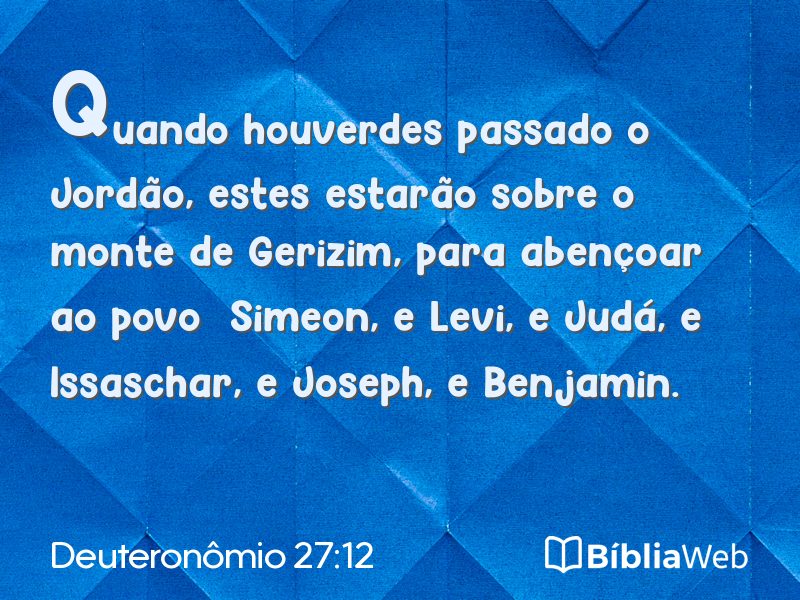Deuteronômio 27:12 em imagem para compartilhar