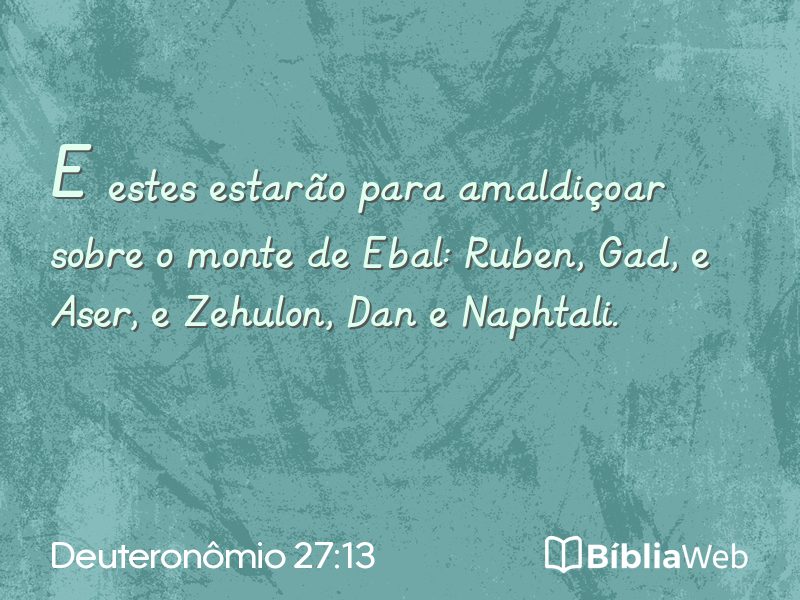 Deuteronômio 27:13 em imagem para compartilhar