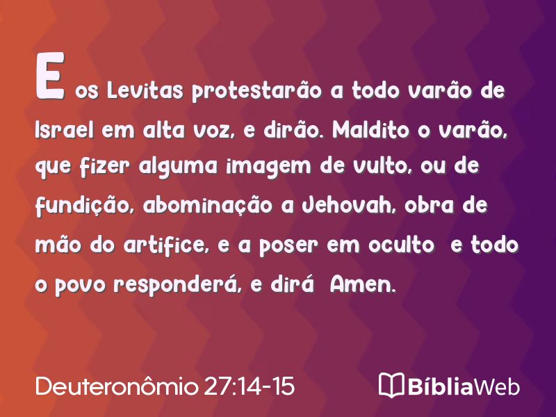Deuteronômio 27:14-15 em imagem para compartilhar