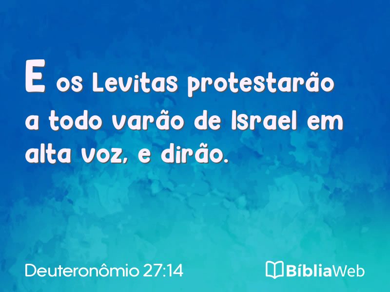 Deuteronômio 27:14 em imagem para compartilhar