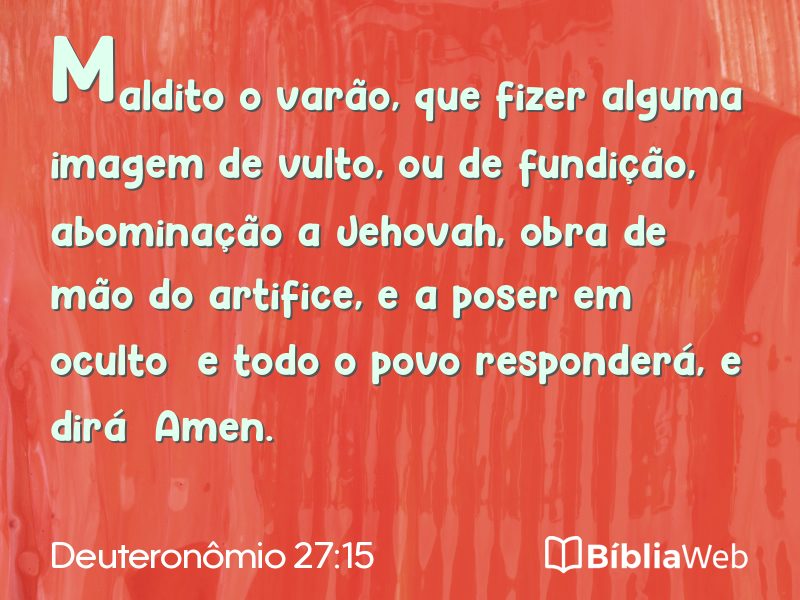 Deuteronômio 27:15 em imagem para compartilhar