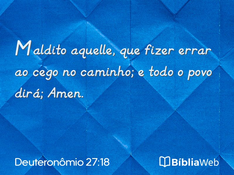 Deuteronômio 27:18 em imagem para compartilhar