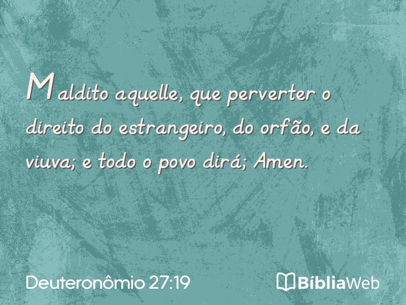 Deuteronômio 27:19 em imagem para compartilhar