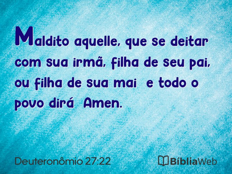 Deuteronômio 27:22 em imagem para compartilhar
