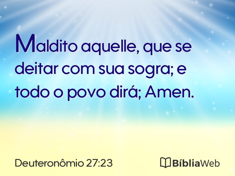 Deuteronômio 27:23 em imagem para compartilhar