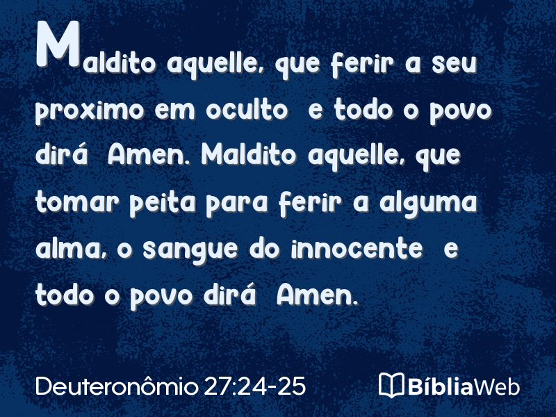Deuteronômio 27:24-25 em imagem para compartilhar