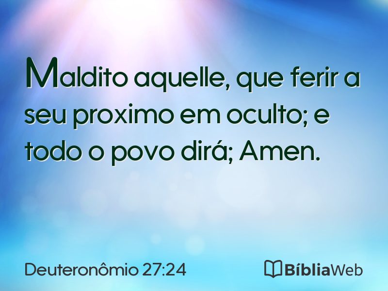 Deuteronômio 27:24 em imagem para compartilhar
