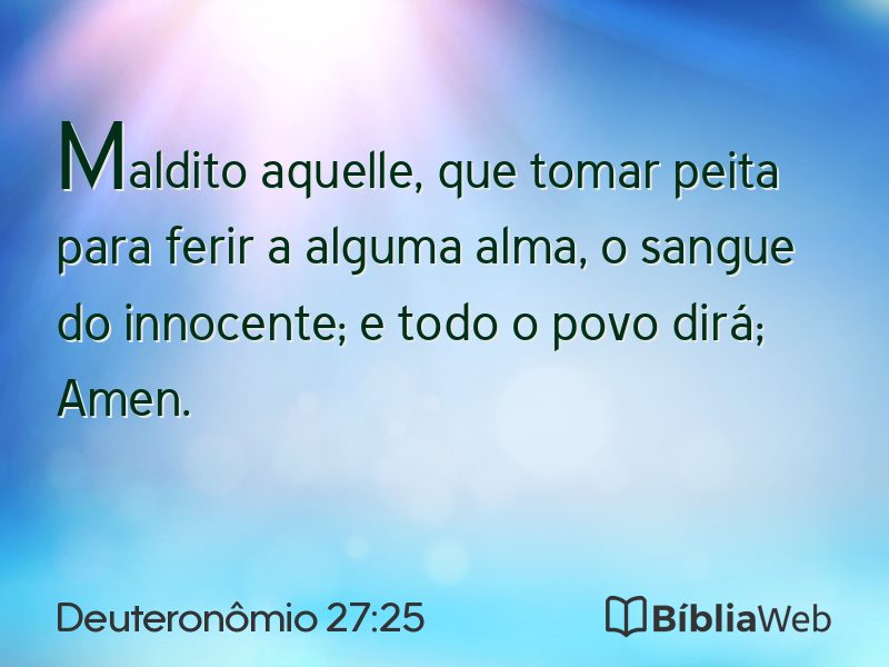 Deuteronômio 27:25 em imagem para compartilhar