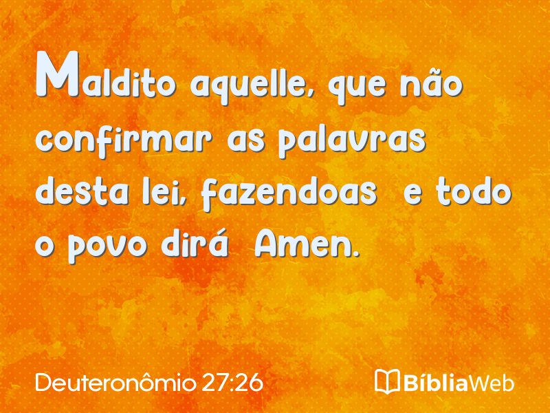 Deuteronômio 27:26 em imagem para compartilhar