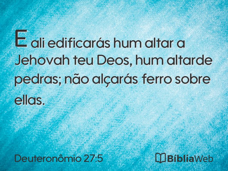 Deuteronômio 27:5 em imagem para compartilhar