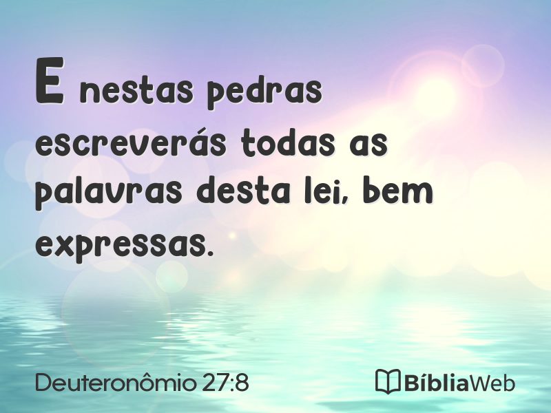 Deuteronômio 27:8 em imagem para compartilhar