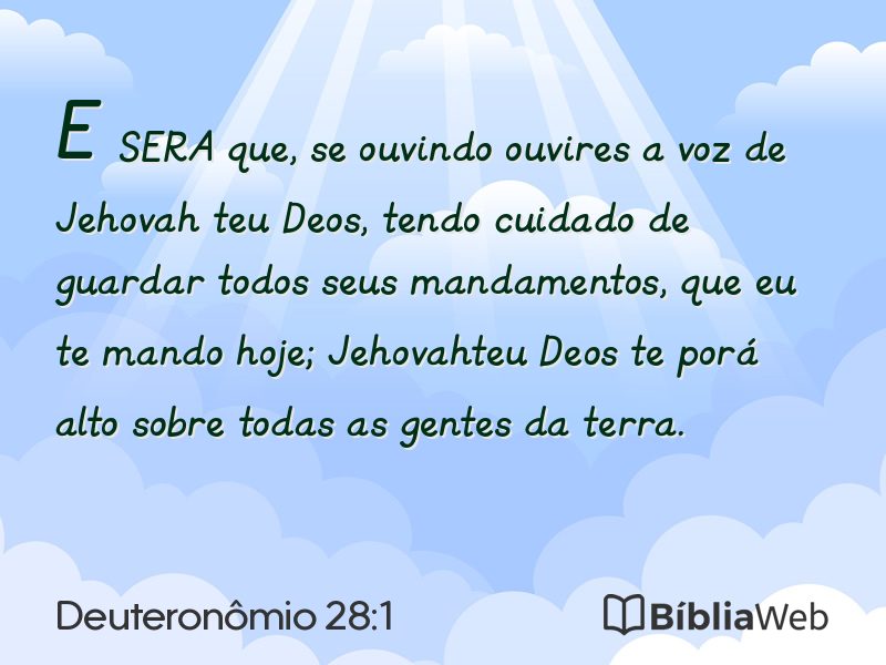 Deuteronômio 28:1 em imagem para compartilhar