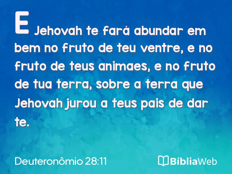 Deuteronômio 28:11 em imagem para compartilhar