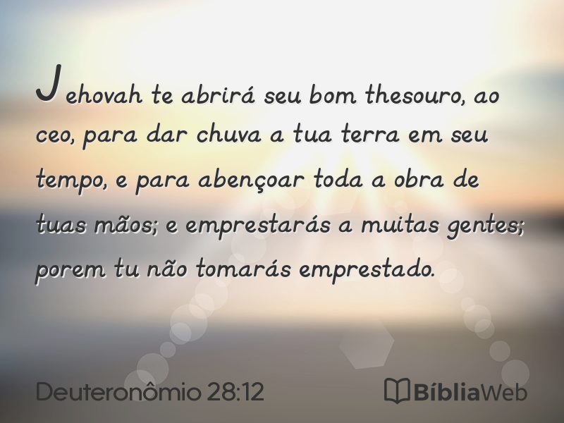 Deuteronômio 28:12 em imagem para compartilhar
