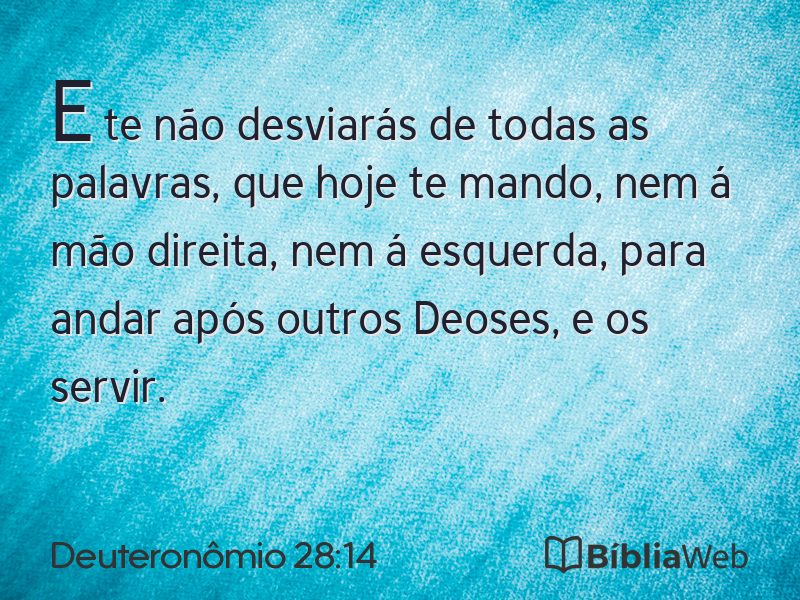 Deuteronômio 28:14 em imagem para compartilhar
