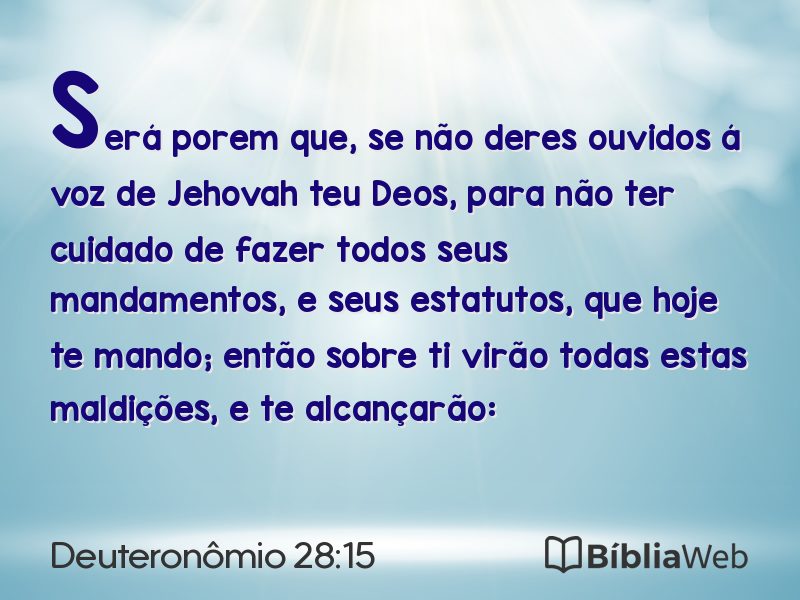 Deuteronômio 28:15 em imagem para compartilhar