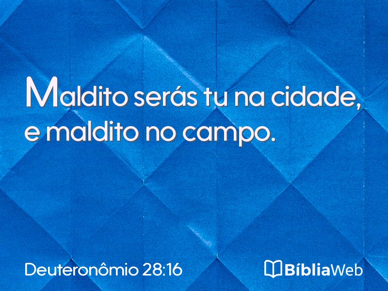Deuteronômio 28:16 em imagem para compartilhar