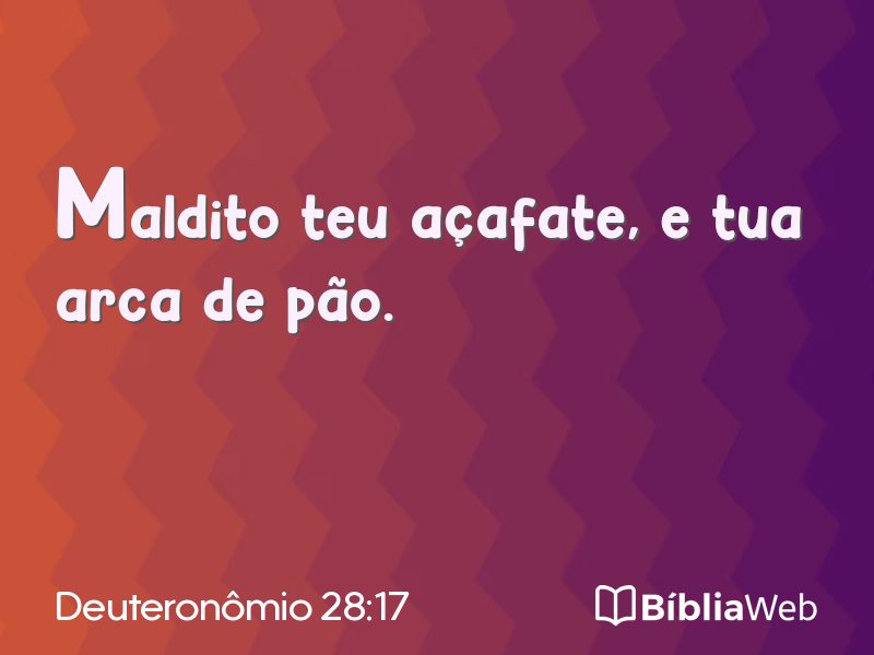 Deuteronômio 28:17 em imagem para compartilhar