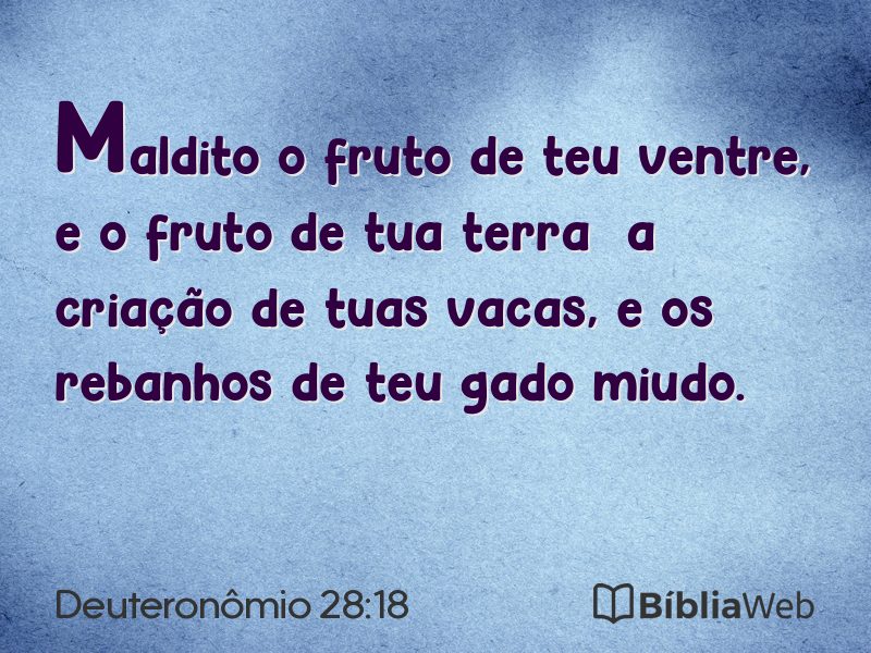 Deuteronômio 28:18 em imagem para compartilhar