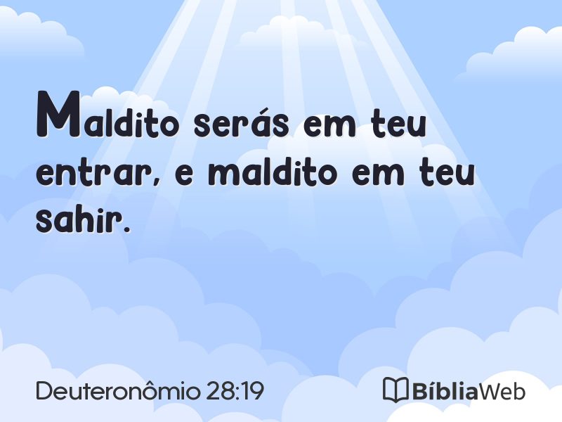 Deuteronômio 28:19 em imagem para compartilhar