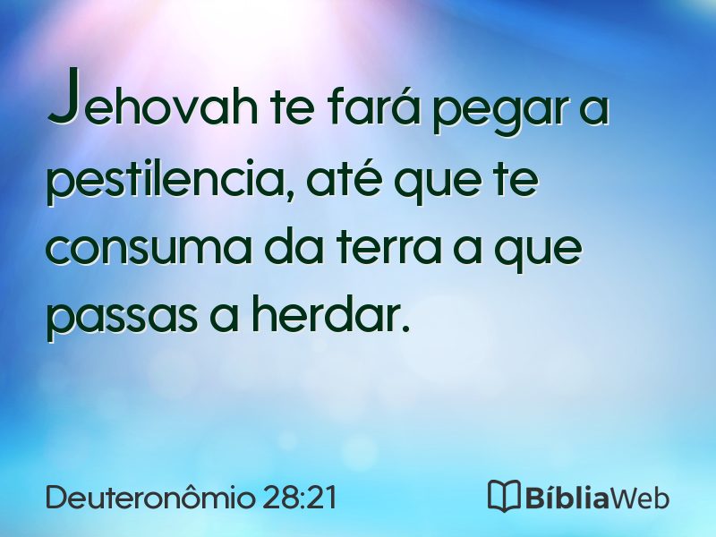 Deuteronômio 28:21 em imagem para compartilhar